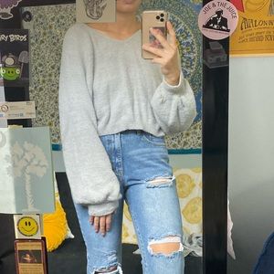 RUE21 Cropped Grey Sweater